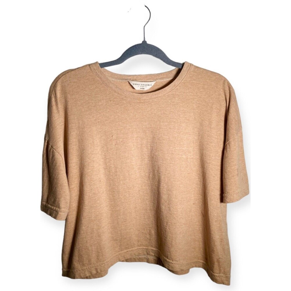 DANU ORGANIC Dome Sleeve Crop Top Women Size Four Medium